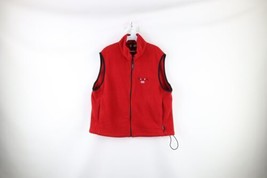 Vtg 90s Woolrich Mens Large Spell Out USA Polartec Fleece Full Zip Vest Jacket - £35.56 GBP