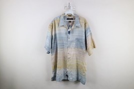 Deadstock Vintage Streetwear Mens 2XL XXL Handcrafted Watercolor Button Shirt - $59.35