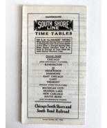 1966 Chicago South Shore Line South Bend Railroad Passenger Train Time T... - $14.95