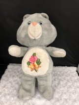 Vintage 1983 Kenner Grams Care Bears 16&quot; Plush Grandma Gray No Scarf USED - £19.80 GBP