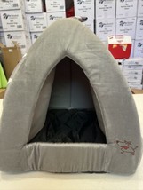 Pet Tent - Soft Bed for Dog and Cat by - Gray Lattice, 16&quot; x 16&quot; x H:14&quot; - £46.52 GBP