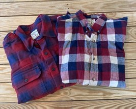 Red Head Brand co Men’s Lot Of 2 Plaid Flannel Button Down Shirt size 2XL Red R8 - £29.99 GBP