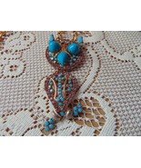 EXTREMELY RARE 1970's Alice Caviness  Signed Owl Necklace - $179.00
