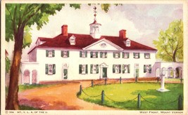 West Front of the  Mansion  Mount Vernon Virginia Vintage Postcard c1934  C8 - £4.41 GBP