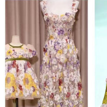 YQOINFKS Swiss Voile Lace 3D Applique Flower Tulle Lace Net 5 Y Wedding Fabrics - £107.60 GBP