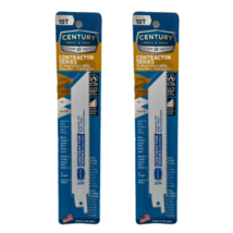 Century Drill &amp; Tool 07610 Cobalt Reciprocating Saw Blade 6&quot;, 10T Pack of 2 - £11.34 GBP