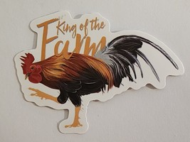 King of the Farm Rooster Super Cute Farm Animal Theme Sticker Decal Great Gift - £1.83 GBP