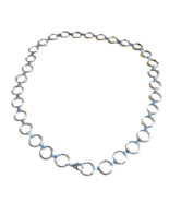 Women&#39;s Chain Belt Silver Round O Ring Metal 40&quot; Adjustable Casual Dress... - £9.35 GBP