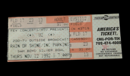 U2 Concert Ticket Silver Bowl Nov 12 1992 Vintage Zoo TV Seat 13 Komp 92... - $47.45
