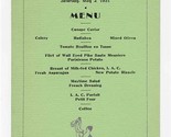 Illinois Athletic Club Maytime Party Menu May 2, 1931 Chicago Johnny Wei... - $87.12
