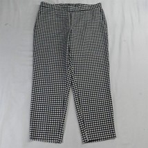 Old Navy 12 Gray Houndstooth Pull On Slim Straight Stretch Womens Dress Pants - $22.09