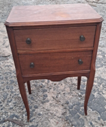 Vintage Sewing Thread Cabinet Nightstand Table w/ drawer &amp; spinning storage - £221.82 GBP