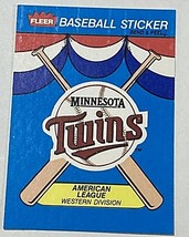 Fleer 1989  Baseball Team Logo Sticker Minnesota Twins - £2.35 GBP