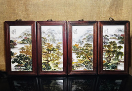 Paintings made from unique ceramics, natural wooden frames for decoration - $48.51