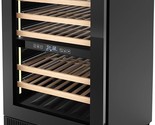24 Inch Dual Zone Wine Refrigerator, 51 Bottles Under Counter Built-In O... - $1,297.99