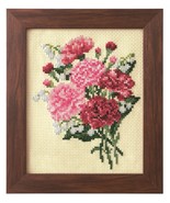 Carnation and Lily of the Valley Seasonal Flower Arrangement Cross Stitc... - $49.83 CAD