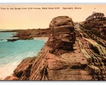 Cliff House and Trail Bald Head Trail Ogunquit Maine UNP Albertype Postc... - $8.86