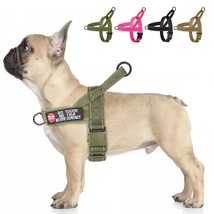 Nylon Tactical Military Dog Harness With Sticker Reflective Dog Training... - £28.01 GBP+