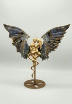 Captivating Hand Carved Ocean Jasper Wings - Devil and Angel Set, Crystal Wings - £127.00 GBP