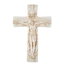 NEW Holy Trinity Wall Crucifix Cross 8&quot; H Resin Catholic Home Gift - £23.58 GBP