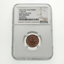 1863 Guerre Civile Token Union Pour Ever Pea Ridge F-180 NGC UNC Détails... - $4,879.52 MXN