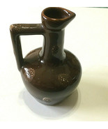 Vintage brown stoneware liqueur pitcher Leroux R 108 shabby chic home decor - $24.70