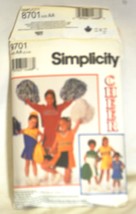 Simplicity Cheerleader Costume Pattern 8701 AA Girls 2 4 6 Pom Pom Skirt... - $9.89