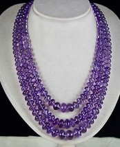 14MM Big Natural Amethyst Beads Round 3 Line 1039 Cts Gemstone Fashion Necklace - £447.79 GBP