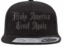 Trump 2024 Hat Gothic Dark MAGA Flex Fit Adjustable 110F Black Snapback Hat - $26.72