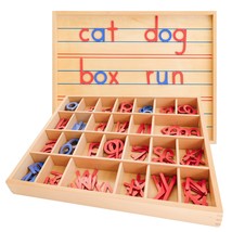Movable Alphabet Montessori Wooden Letters- Moveable Alphabet With Box Letter Ma - £72.33 GBP