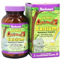 Bluebonnet Nutrition Animalz Calcium Magnesium &amp; Vitamin D3 Vanilla,90 Chewables - $20.75