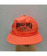 Vintage Wings Over Batavia NY Snapback Rope Trucker Hat Cap Neon Orange - $25.16
