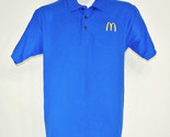 McDONALDS Fast Food Employee Uniform Polo Shirt Blue Size L Large NEW - £20.19 GBP