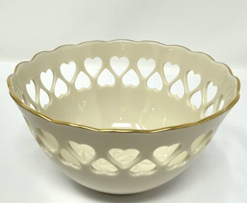 Lenox China Heart Bowl Hand Decorated 24K Gold - $14.25