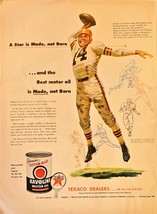 Texaco Havoline Motor Oil Football Star Otto Graham-1954 Vintage Print Ad - $9.74