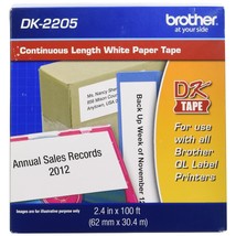 Brother Genuine, DK-2205 Continuous Paper Label Roll, Cut-to-Length Labe... - £25.17 GBP