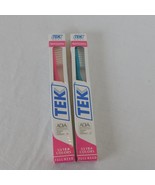 Tek Lot of 2 Toothbrush Professional Soft Ultra Colors Full Head Blue Pi... - £7.72 GBP