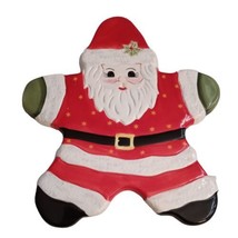 Christopher Radko Holiday Celebrations Ceramic Santa Claus Christmas Trivet 8.5&quot; - £8.95 GBP