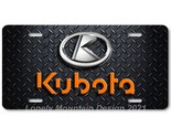 Kubota &amp; Logo Inspired Art Orange on D Plate FLAT Aluminum Novelty Licen... - $17.99
