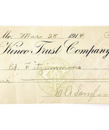 1914 Kineo Trust Company Bank Check E.A. Sampson Dover Maine Signed 6251... - $27.22 CAD
