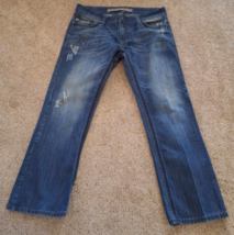 Rock N Roll Cowboy Jeans Mens 38X31 Double Barrel Relaxed Distressed - $26.19