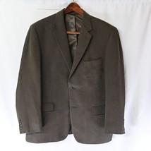 Andrew Fezza 46R Dark Brown Sueded 2Btn Blazer Jacket Sport Coat - £19.92 GBP