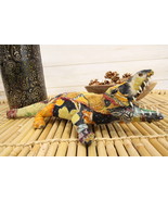River Creek Alligator Hand Crafted Paper Mache In Colorful Sari Fabric F... - $43.89 CAD