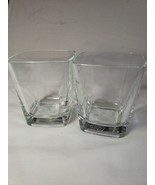 Crown Royal Set Of 2 Square Whiskey Rocks Glasses- Made In Italy - $11.88