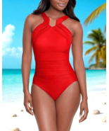 Miraclesuit Rock Solid Aphrodite One-Piece Swimsuit Size: 16 - Cayenne $... - $67.38 CAD
