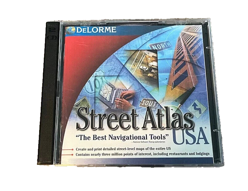 DELORME Street Atlas USA PC  1999, Version 7.0 Used CD Windows Vintage - $18.69