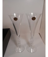 Set of 2 Crystal Champagne Flutes Glasses by Cristal d&#39;Arques France Mil... - €16,11 EUR