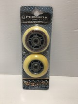 RipStik Replacement 76mm Wheel Set Of 2 - Yellow 2009 ABEC-5 Bearings Castor - £18.96 GBP