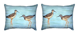 Pair of Betsy Drake Yellow Legs No Cord Pillows 16 Inch X 20 Inch - £62.21 GBP