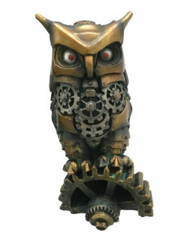 Ebros Steampunk Nocturnal Messenger Spy Owl Figurine 6.75&quot;H Paperweight ... - $26.99
